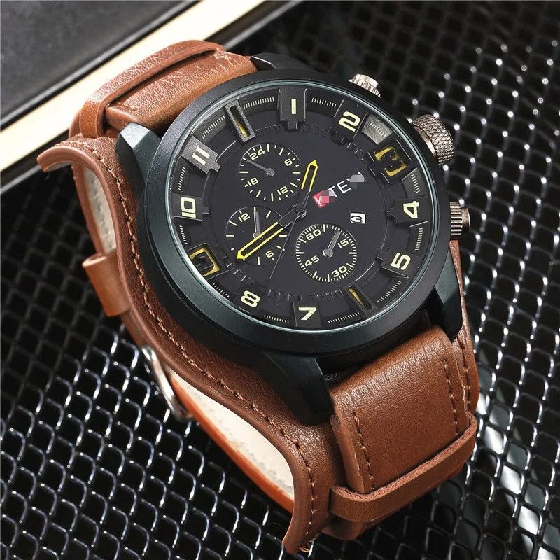 Retro Luxury Men Quartz Watch  – Leather Watch Band Men Bewertung und Preis