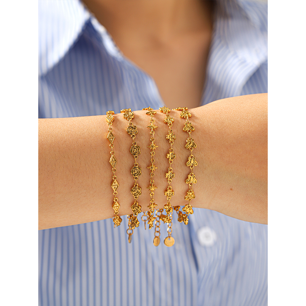 Butterfly Flower Charm Bracele – Butterfly Clasp Deployant Bewertung und Preis