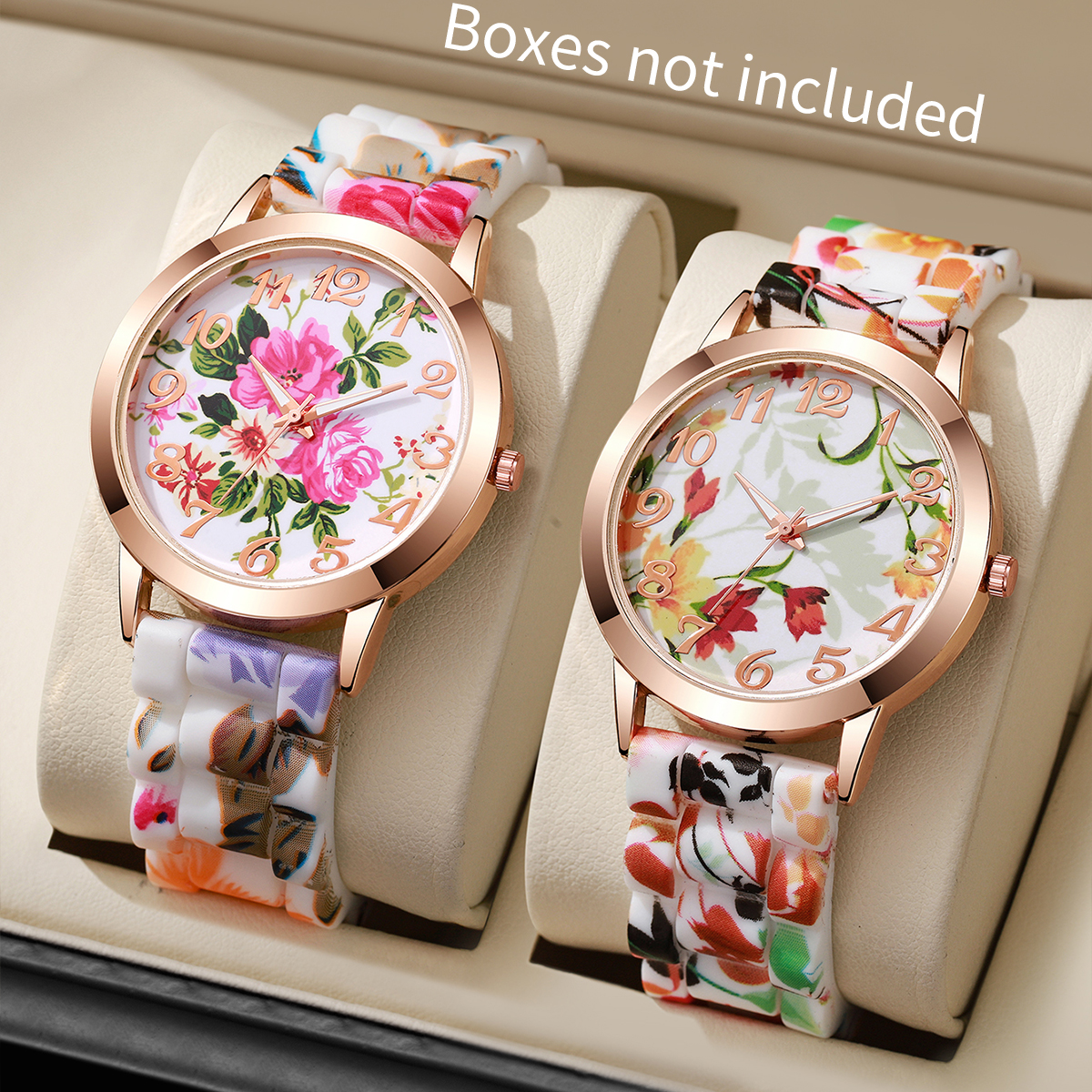 2/3/4/5PCS Fashion Flowers Pri – Silicone Band Women Bewertung und Preis