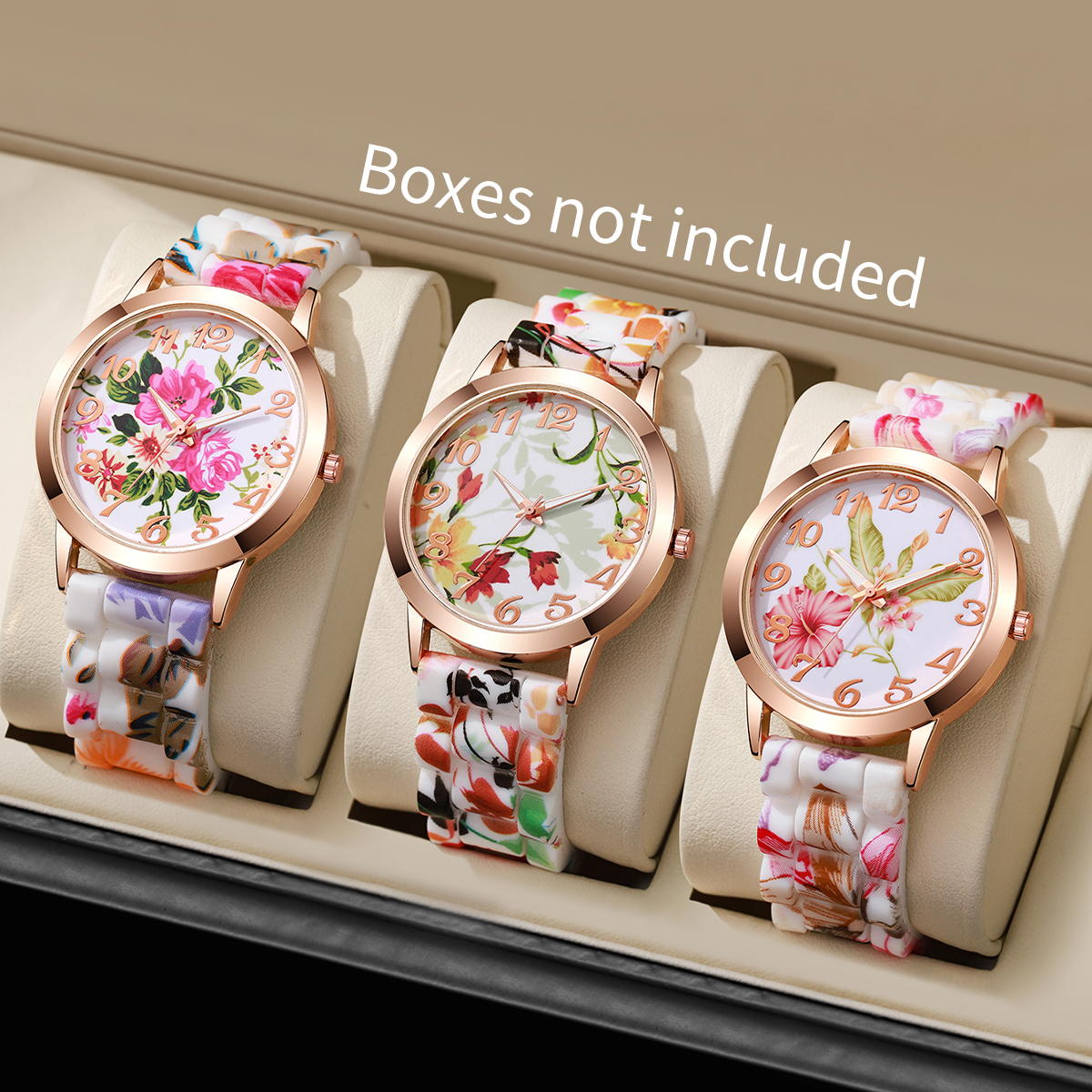 2/3/4/5PCS Fashion Flowers Pri – Silicone Band Women Bewertung und Preis