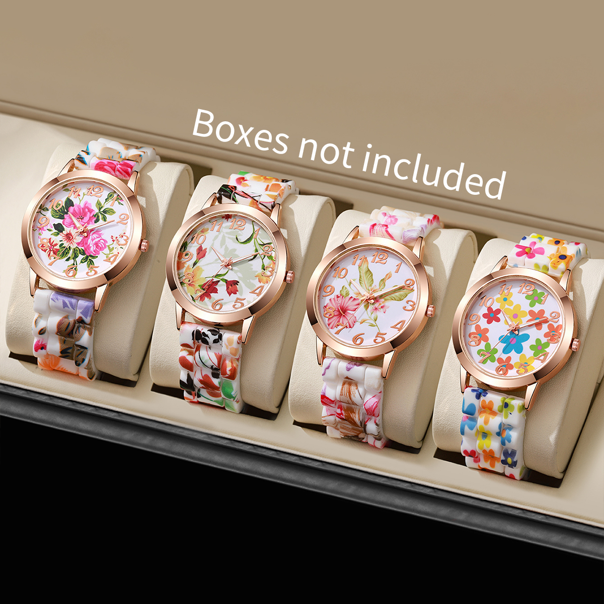 2/3/4/5PCS Fashion Flowers Pri – Silicone Band Women Bewertung und Preis