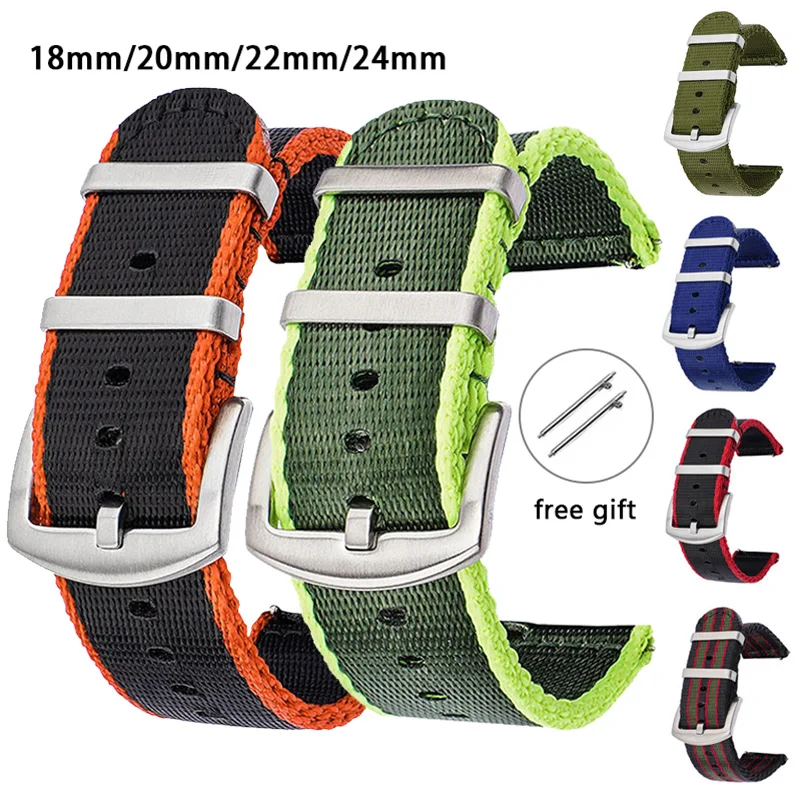 18/20/22/24mm Nylon Strap Men  – Canvas Strap Watch Bewertung und Preis
