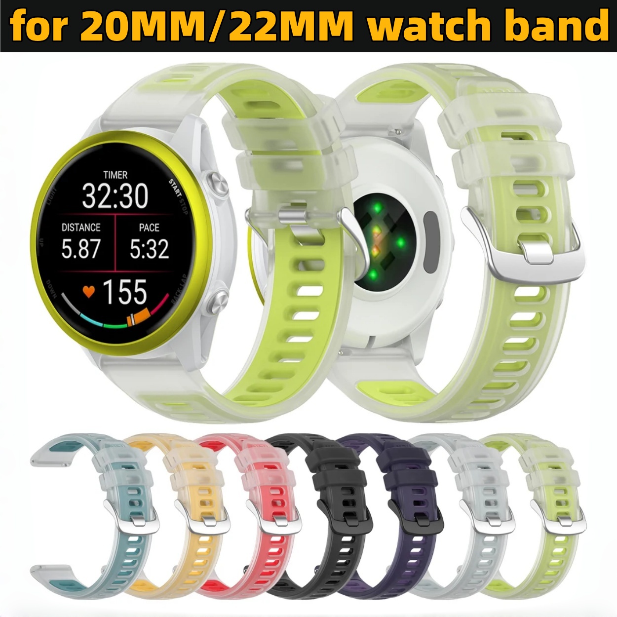 22mm 20mm Transparent Two-Tone – Silicone Watch Band 22Mm Bewertung und Preis