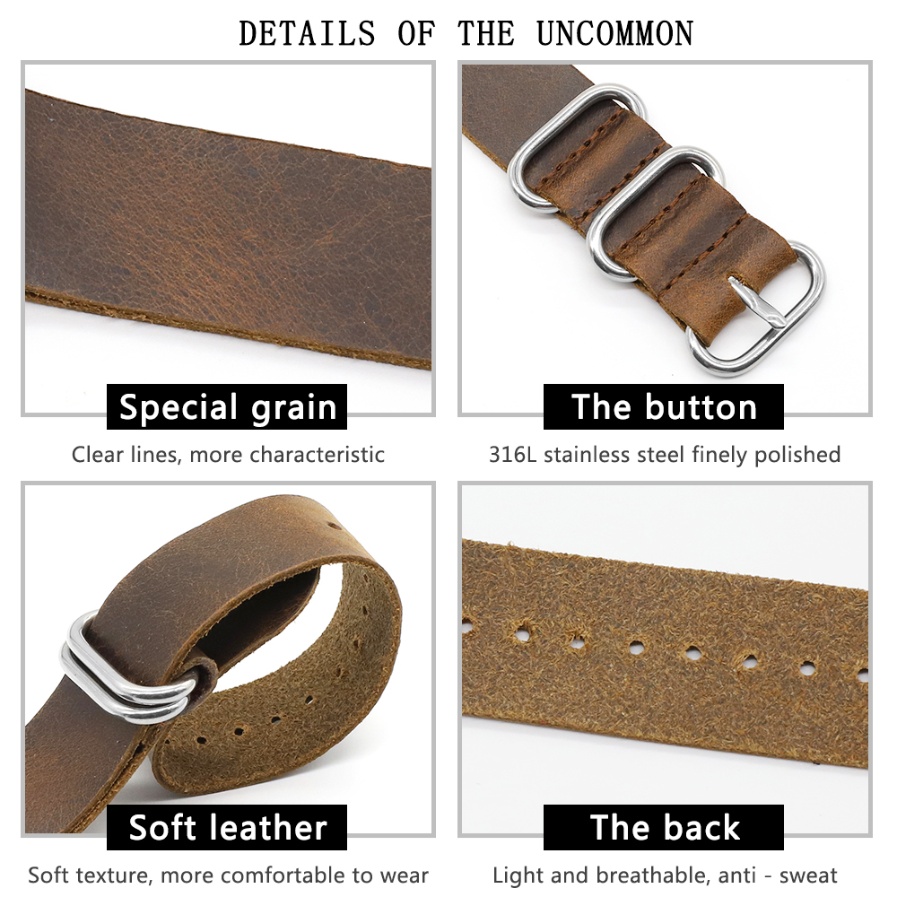 Genuine Leather Watch Band 18m – Nato Strap Nylon Bewertung und Preis
