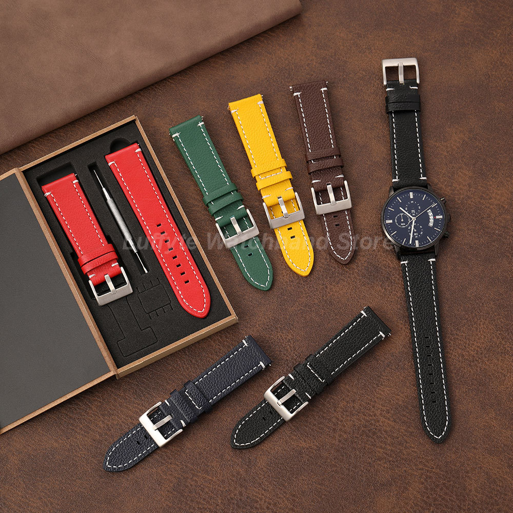 Double Sided Litchi Texture St – Leather Strap Quick Release Bewertung und Preis