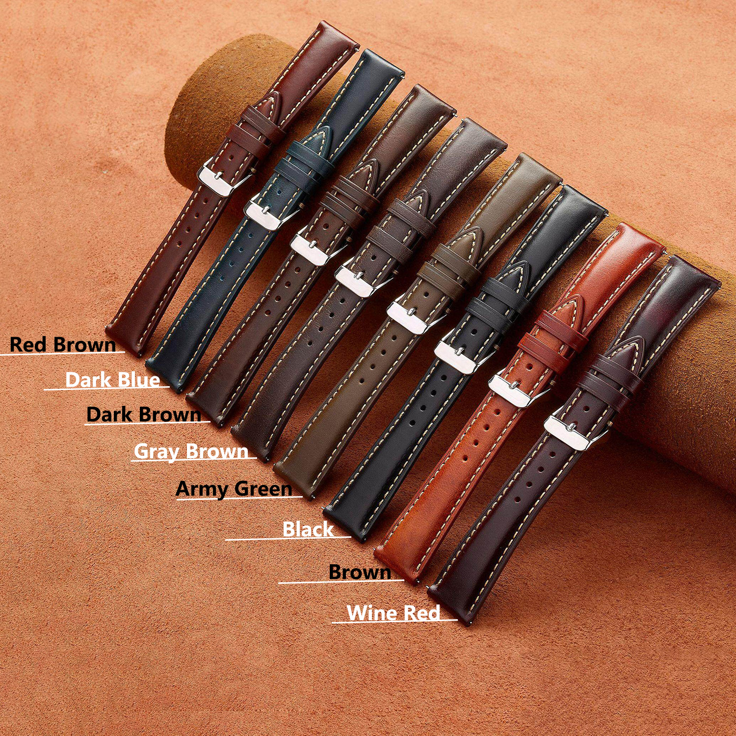 Wax Genuine Leather Men Women  – Leather Strap Quick Release Bewertung und Preis