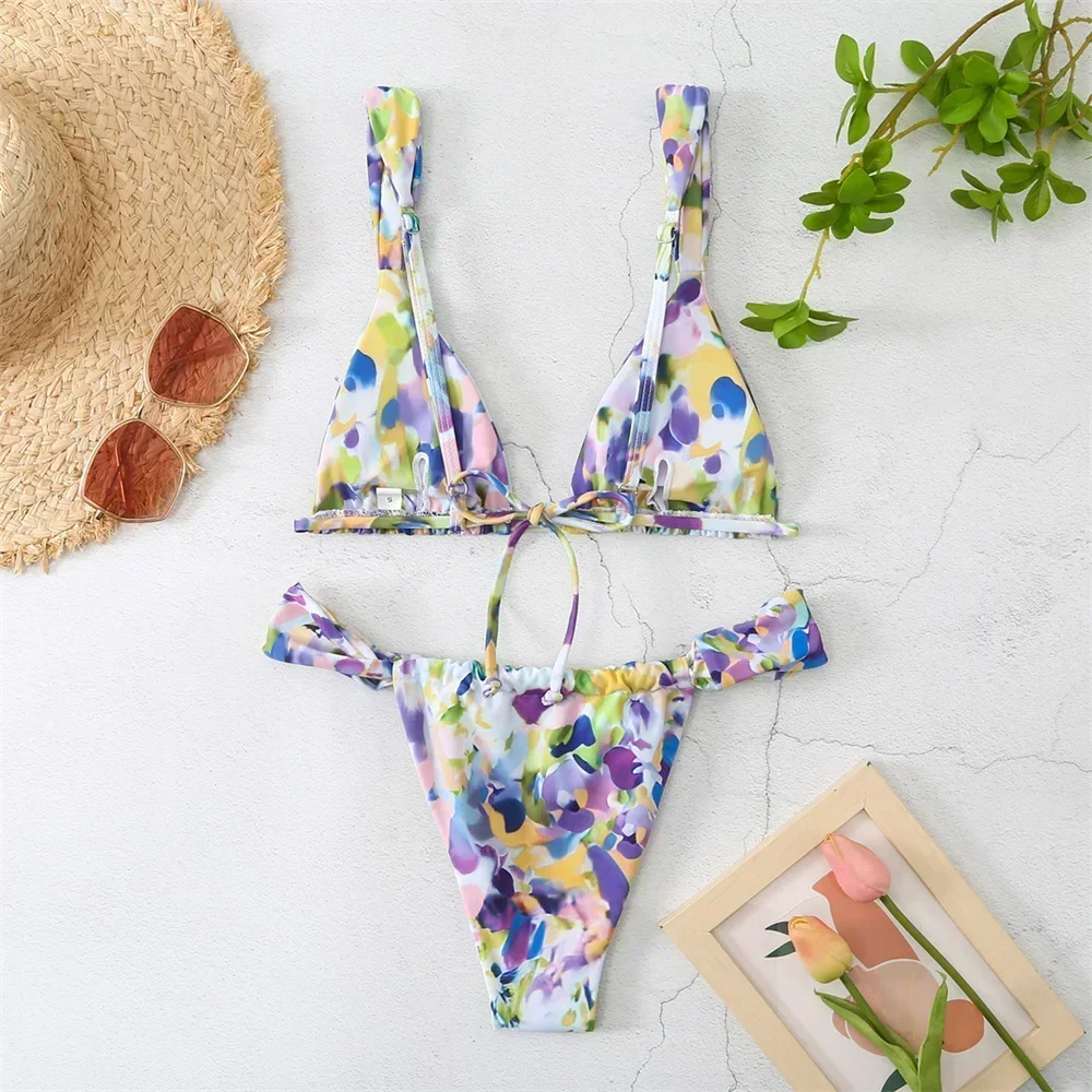 Vintage Print Bikini Thong Str – Tropic Strap Vintage Bewertung und Preis