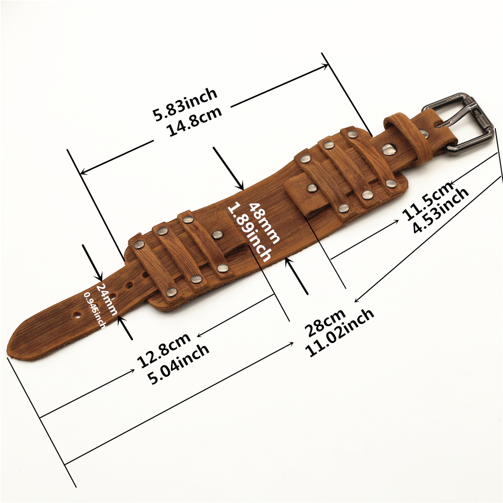 Punk Leather Watch Strap for M – Tropic Strap Vintage Bewertung und Preis